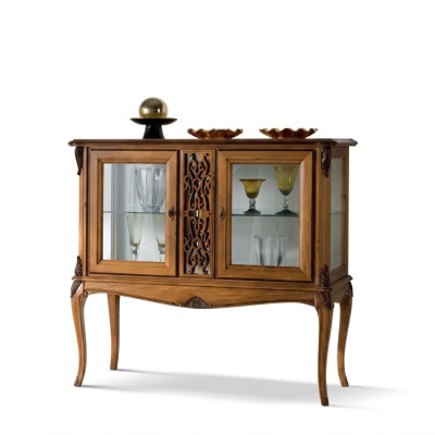 Vitrine armoire de présentation Salon Classique Armoire en bois Vitrine en verre