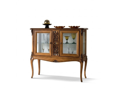 Vitrine armoire de présentation Salon Classique Armoire en bois Vitrine en verre