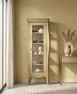 Buffet Vitrine de Luxe Armoire en Verre de Style Classique Italien Meubles