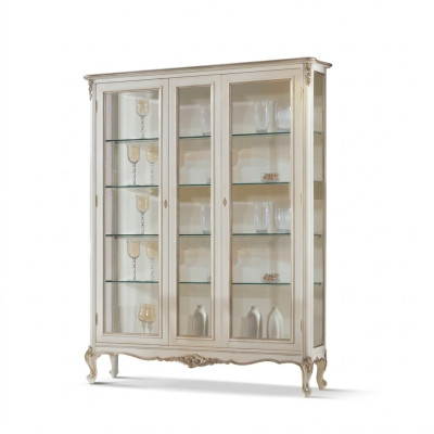 Vitrine en verre 2 portes Armoires d'affichage en bois Armoires de salon Mobilier de conception nouveau