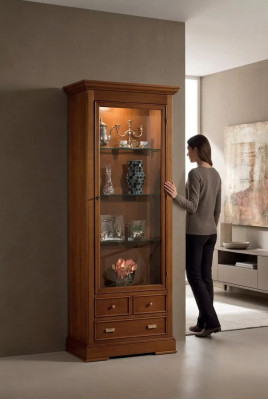 Meuble de design en bois de luxe Vitrine Armoire Style Buffet Italien Nouveau