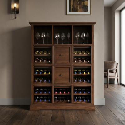 Bar à domicile Salon Armoire Cabinet de bar Vitrine Mobilier italien Bois
