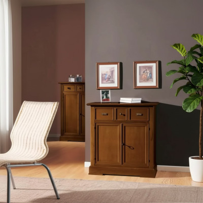 Bahut Commode Armoire Marron Commodes Armoires de design en bois neufs