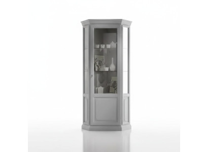 Vitrine d'angle Armoire Vitrine Blanche Vitrines Salon Classique r Étagère
