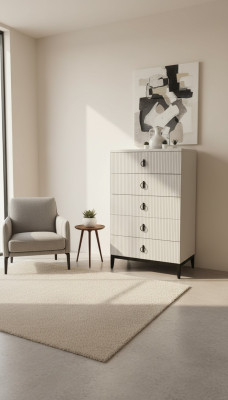 Élégante commode, l'ajout parfait à l'intérieur de votre chambre.