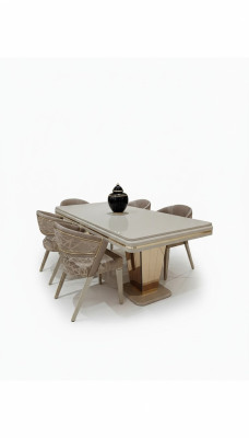 Table à manger de designer Design de table expressive Élégant nouveau moderne