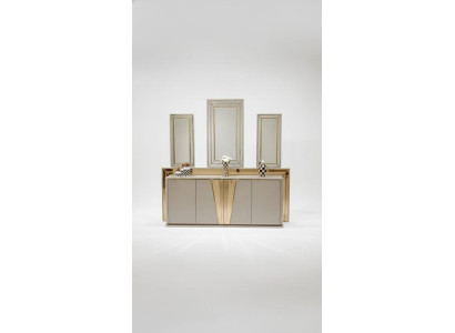 Luxueuse commode moderne avec 3 miroirs design exclusif et de haute qualité.