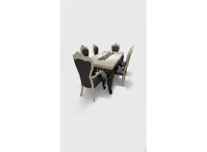 Grand ensemble de salle à manger, élégant ensemble de table à manger 4 chaises nouvellement élégant