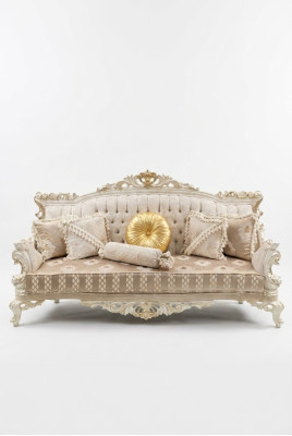 Élégant canapé 3 places Noble Mobilier élégant Salon Canapé beige neuf