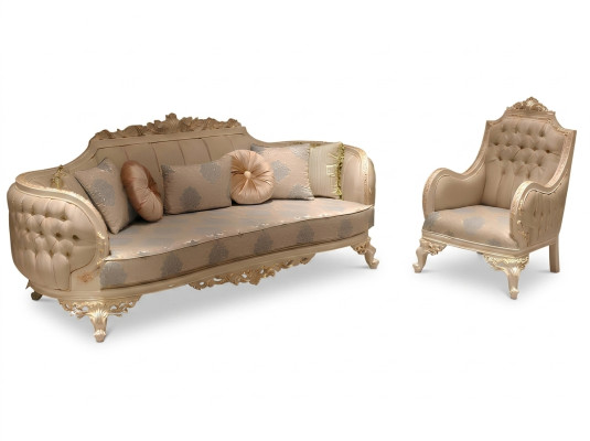 Canapé 3 places de luxe élégant, Fauteuil de salon Noble Meuble nouveau