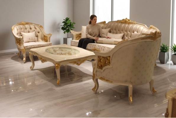 Salon premium Canapé Luxueux Fauteuil moderne Ensemble de canapés neuf