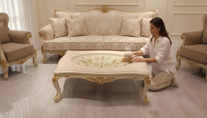 Salon luxueux Table basse moderne Table basse nouvelle Meubles de luxe
