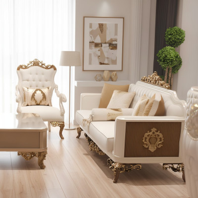 Ensemble de salon luxueux Exquisiten 2 canapés et fauteuil design