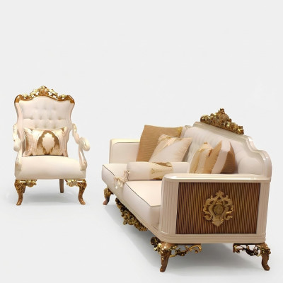 Ensemble de salon luxueux Exquisiten 2 canapés et fauteuil design