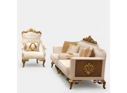 Ensemble de salon luxueux Exquisiten 2 canapés et fauteuil design