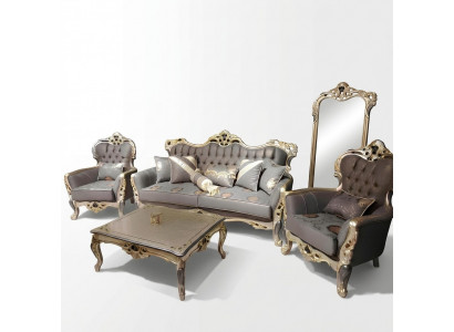 Ensemble de salon Chesterfield chic, ensemble de canapés 3+1+1 places.