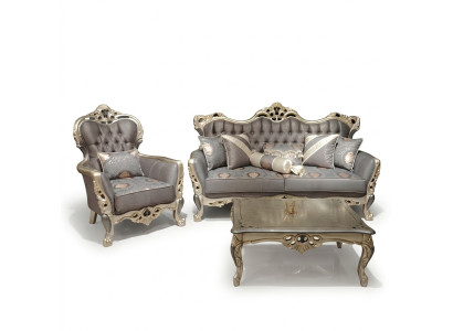 Meubles de salon de luxe Fauteuil Fauteuil de haute qualité Fauteuil Gris neuf Se détendre