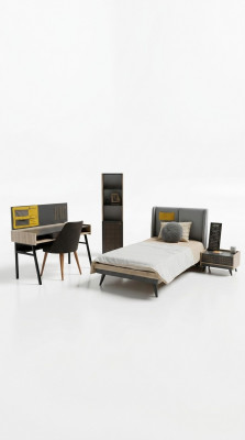 Ensemble complet de chambre d'enfants Jeu de chambre pour jeunes Ensemble moderne de meubles pour enfants de luxe