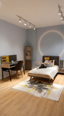 Ensemble de chambre Stilove Collection de meubles pour chambre de jeunes - Lit + Table de chevet