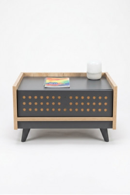 Table de chevet pour enfants de style noble, meuble design pour enfants, tables consoles pour la chambre d'enfants, gris.