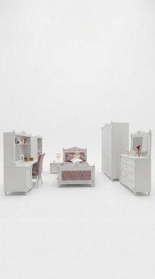 Ensemble complet de chambre d'enfants conçu par un designer. Set de chambre, meubles pour enfants et jeunes.