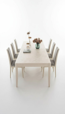 Groupe de chaises Suite Table 6 chaises Salle à manger Design Bois Ensemble de salle à manger 7 pièces