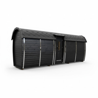 Sauna en bois sauna extérieur Maison de sauna en bois de pin chambre panoramique 590x230x260