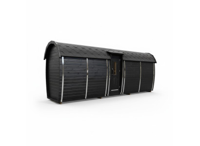 Sauna en bois sauna extérieur Maison de sauna en bois de pin chambre panoramique 590x230x260