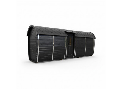 Sauna en bois sauna extérieur Maison de sauna en bois de pin chambre panoramique 590x230x260