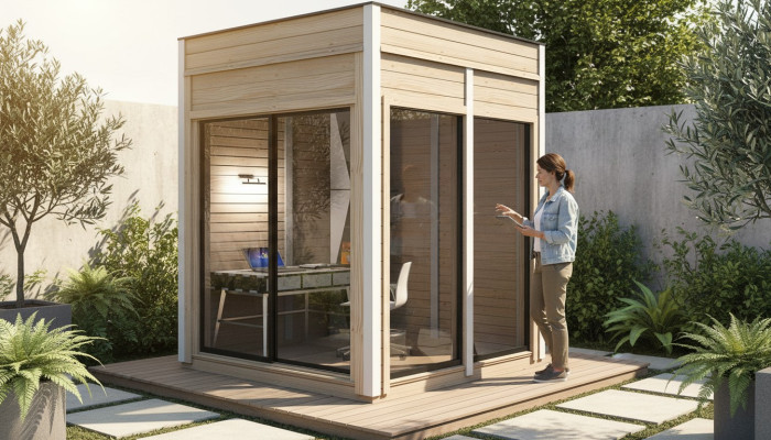 Maison de camping, maison en bois, maison de vacances, cabane de jardin, maison, jardin 245x245x318.