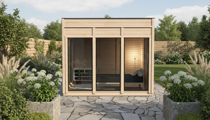 Camping maison, maison en bois, maison de jardin, chalet, maison de vacances, maison préfabriquée, camping