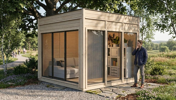 Cabane de camping, maison de jardin, maison en bois, maison de vacances, cabane de jardin 354x354x318