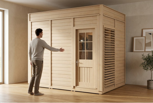 Sauna en bois Woodpro Garden Sauna en bois Sauna extérieur Saunas secs 345x245x318