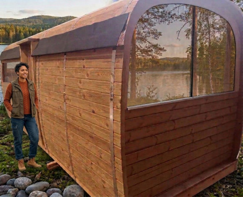 Sauna en bois en plein air Bois de pin Sauna en bois de pin chalet de sauna maison de chalet