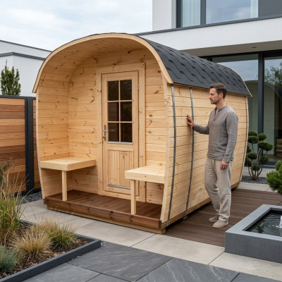 Sauna en bois Sauna sec Sauna en bois de jardin Saunas extérieurs 300x230x270
