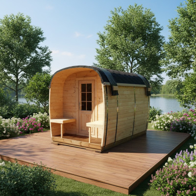 Sauna en bois Sauna sec Sauna en bois de jardin Saunas extérieurs 300x230x270