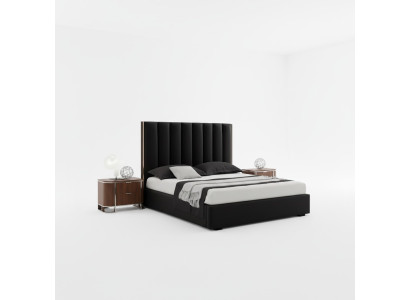 Lit Table de chevet 2x Ensemble de chambre de luxe Complet Mobilier de chambre neuf