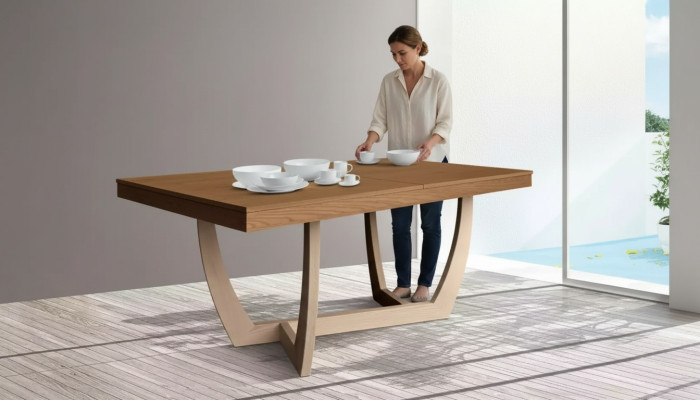 Table de salle à manger extensible table de cuisine tables à manger Table en bois Table en bois moderne