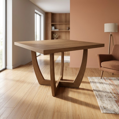 Salle à manger Table de salle à manger Table de cuisine 110 x 110 x 74 cm marron style table moderne