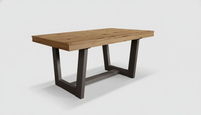 Table à manger en bois table extensible de salle à manger 160/240 x 90 x 78 cm style moderne