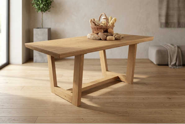 Table à manger Table de cuisine Tables à manger marron Table à manger en bois style Moderne en marron