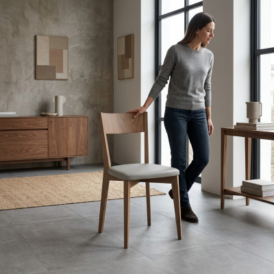 Chaise Chaises de salle à manger chaise de cuisine élégant nouvelle chaise grise