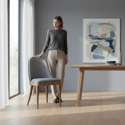 Chaise chaise de salle à manger Chaise de cuisine moderne Nouvelle chaise de salon bleue