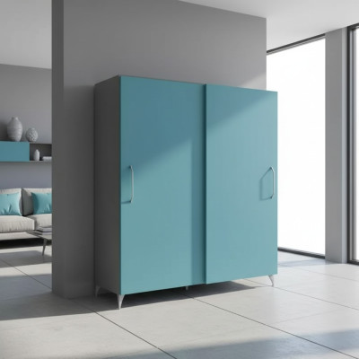 Armoire Chambre Armoire Moderne Placards à vêtements vert turquoise