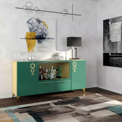 Buffet de luxe Vert console neuf Buffets modernes Coffres de séjour en bois