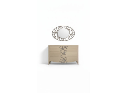 Commode de chambre Miroir Buffet Commodes en bois Design moderne de luxe