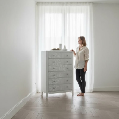 Commode Design Style Moderne Salon Commode Elégant Buffet de 130 cm