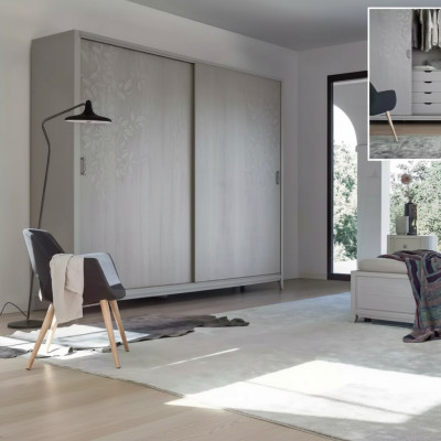 Chambre Armoire Matière Bois Armoire gris Moderne nouveau