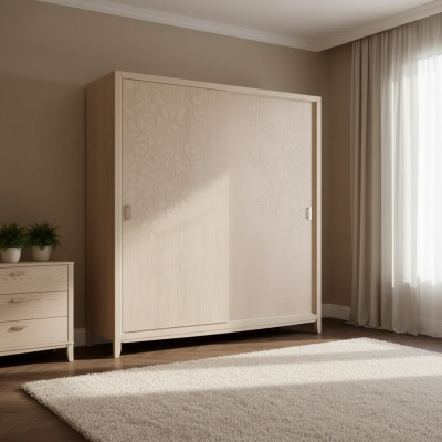 Chambre Armoire Matériau Armoire en bois Moderne Armoires beige