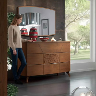 Ensemble de chambre Commode Miroir Luxueux Complet Commodes Modernes 2 pièces